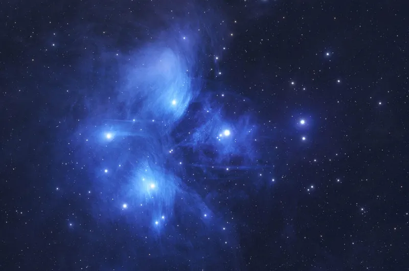 The Blue Details of M45: The Pleiades © Sándor Biliczki (Hungary) Taken with a Sky-Watcher Esprit 120/840 ED Triplet APO telescope, Antlia V pro Luminance filter, Sky-Watcher EQ8R Pro mount, ZWO ASI2600MC Pro camera, 646.9 mm f/5.39, Gain 100, 144 x 120-second exposures Location: AstroCamp Nerpio, Albatece, Castilla-La Mancha, Spain, 15 and 16 December 2023